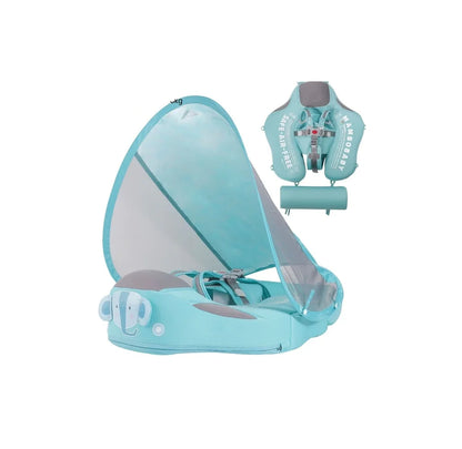 Baby Shark Swim Float with Canopy Solid Pool Infant Swim Trainer 13