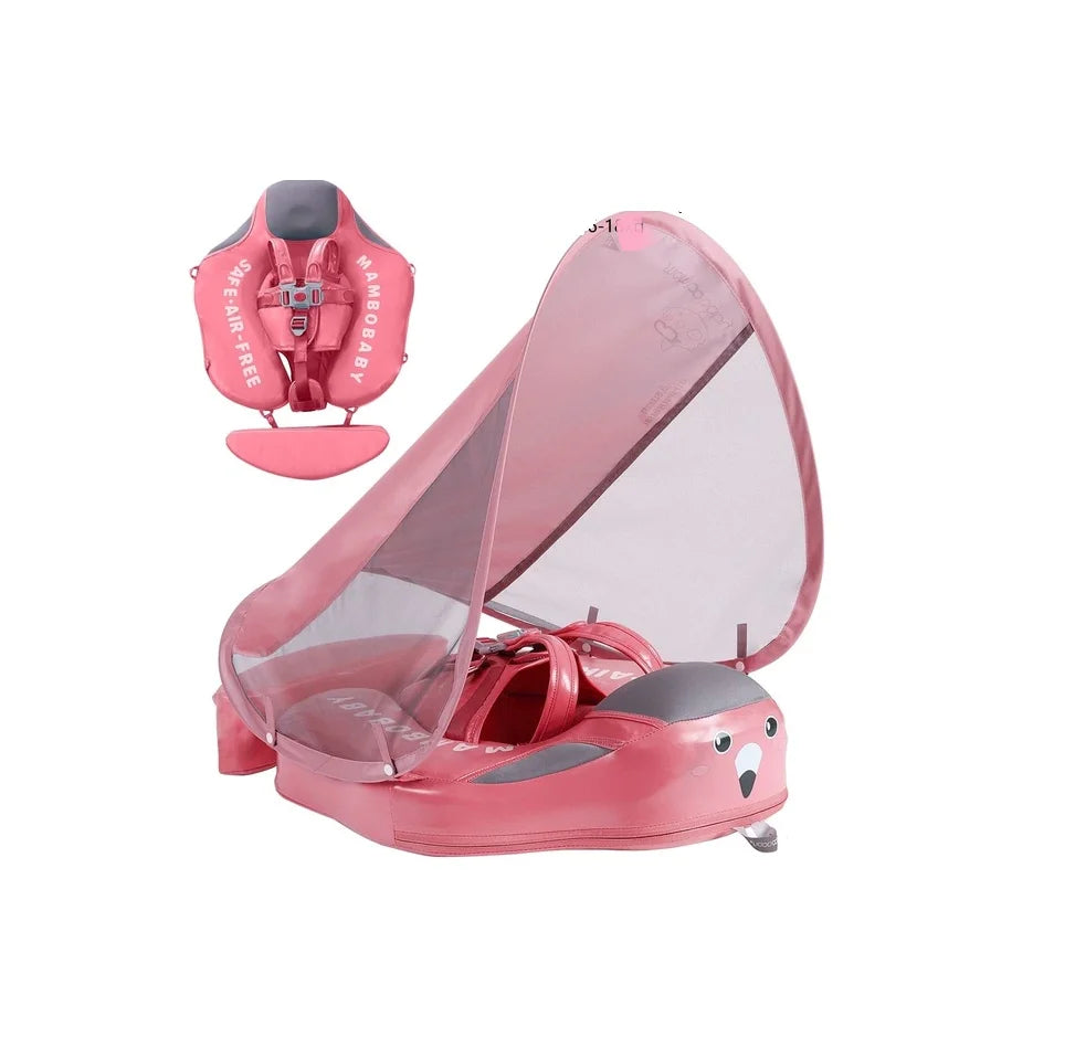 Baby Shark Swim Float with Canopy Solid Pool Infant Swim Trainer 15