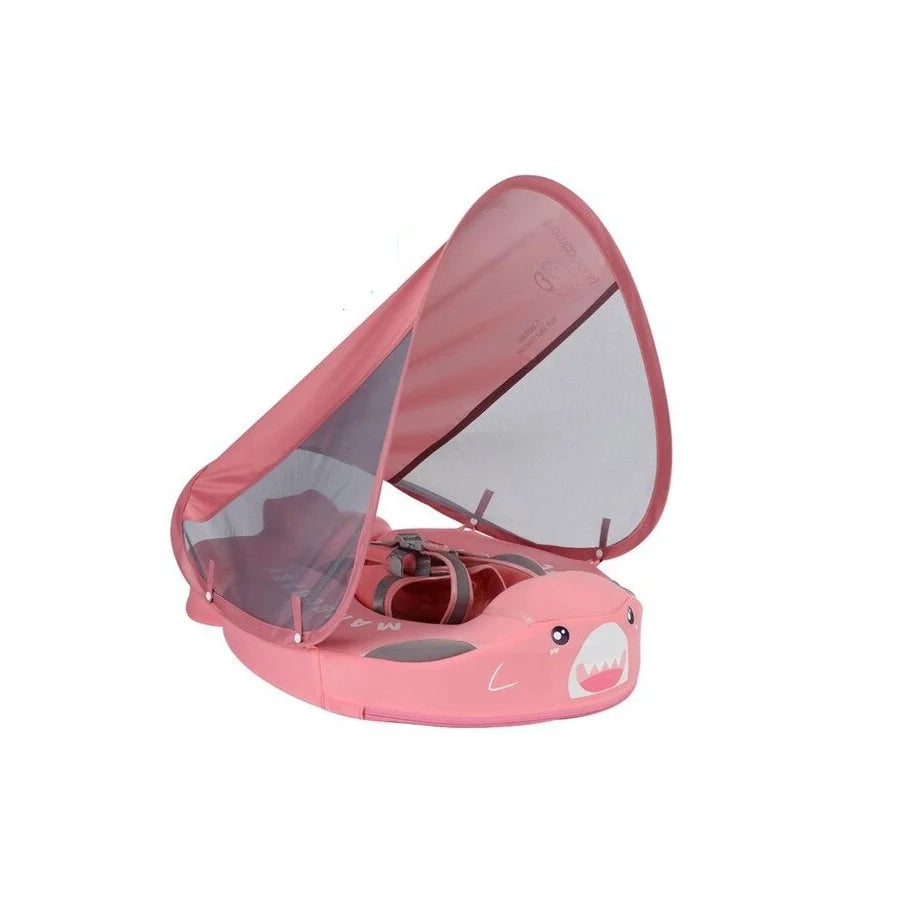 Baby Shark Swim Float with Canopy Solid Pool Infant Swim Trainer 9