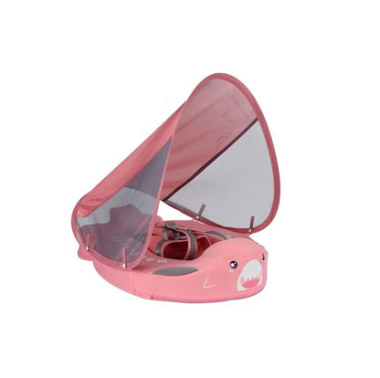 Baby Shark Swim Float with Canopy Solid Pool Infant Swim Trainer 9
