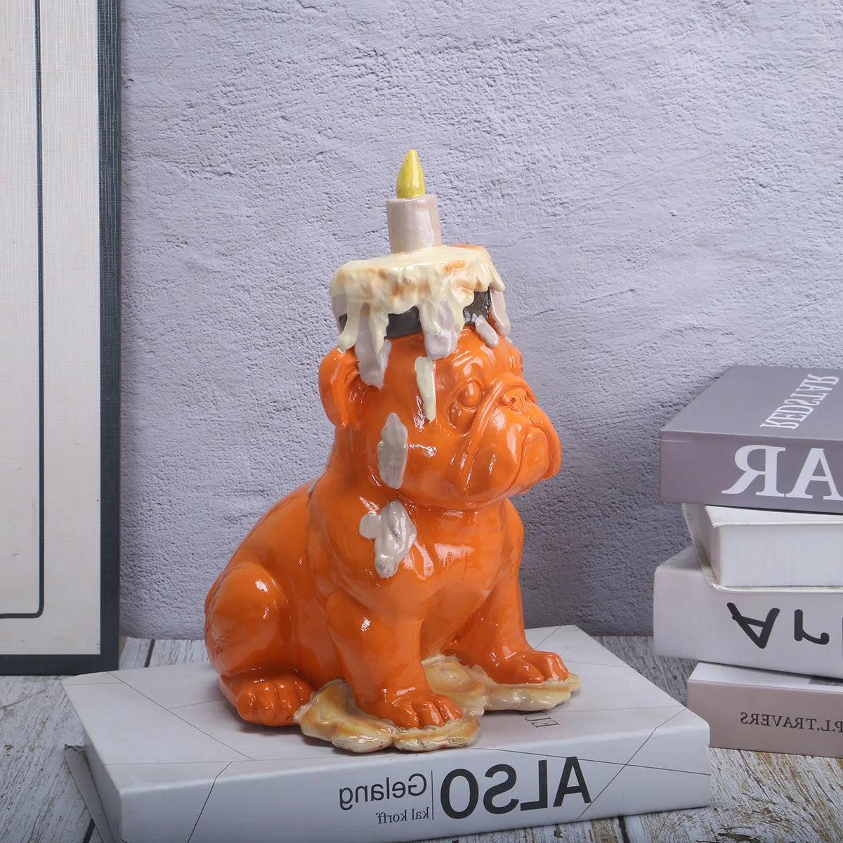 Balloon Dog Resin Sculpture with Ice Cream Cone & Birthday Cake 4