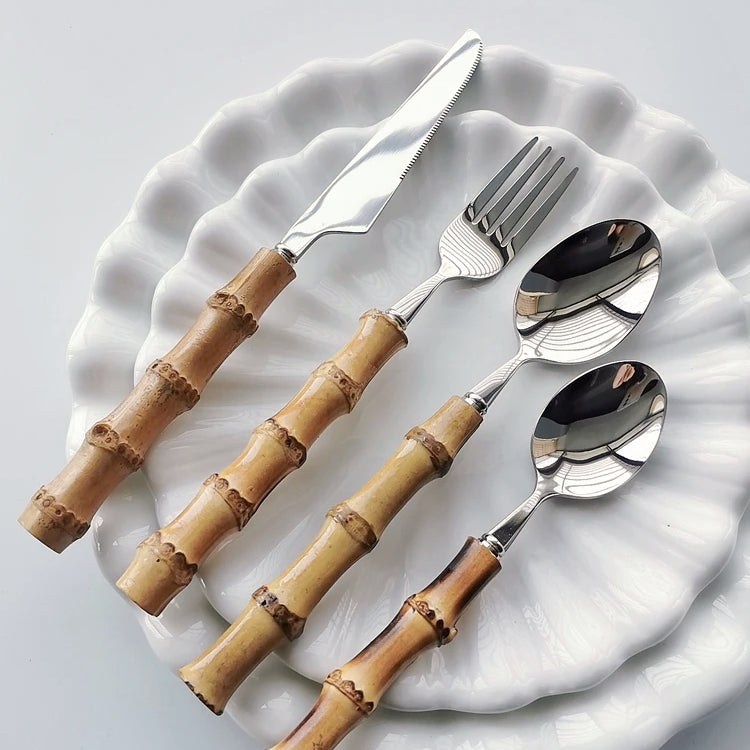 Bamboo Cutlery 24pc Set 0