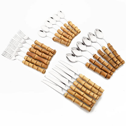 Bamboo Cutlery 24pc Set 1
