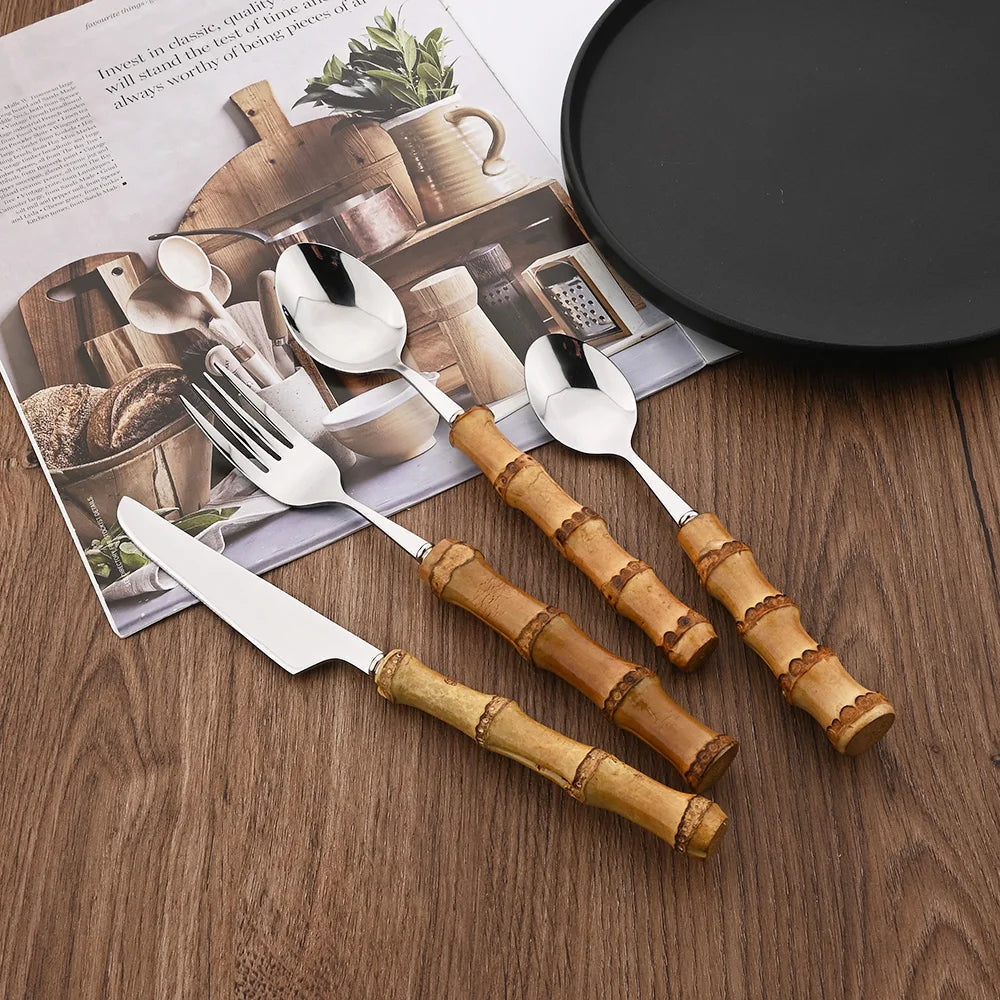 Bamboo Cutlery 24pc Set 2