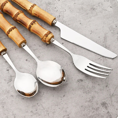 Bamboo Cutlery 24pc Set 4