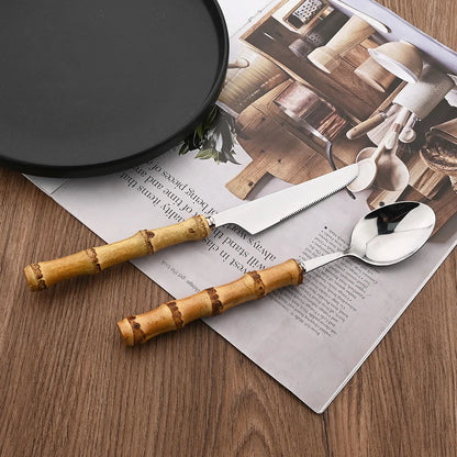 Bamboo Cutlery 24pc Set 6