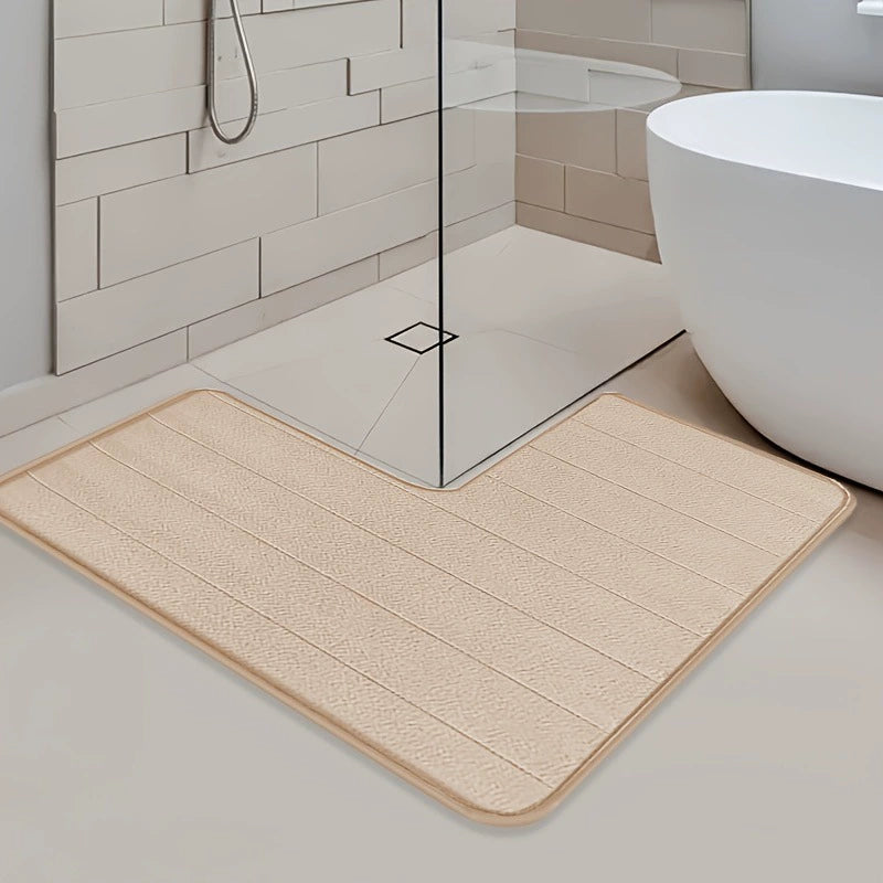 Bath Mat L Shaped Non Slip Washable Bathroom Rug 3