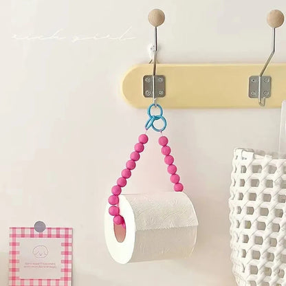 Beaded Hanging Toilet Paper & Tissue Holder | Decorative Multifunctional Home Accessory 3