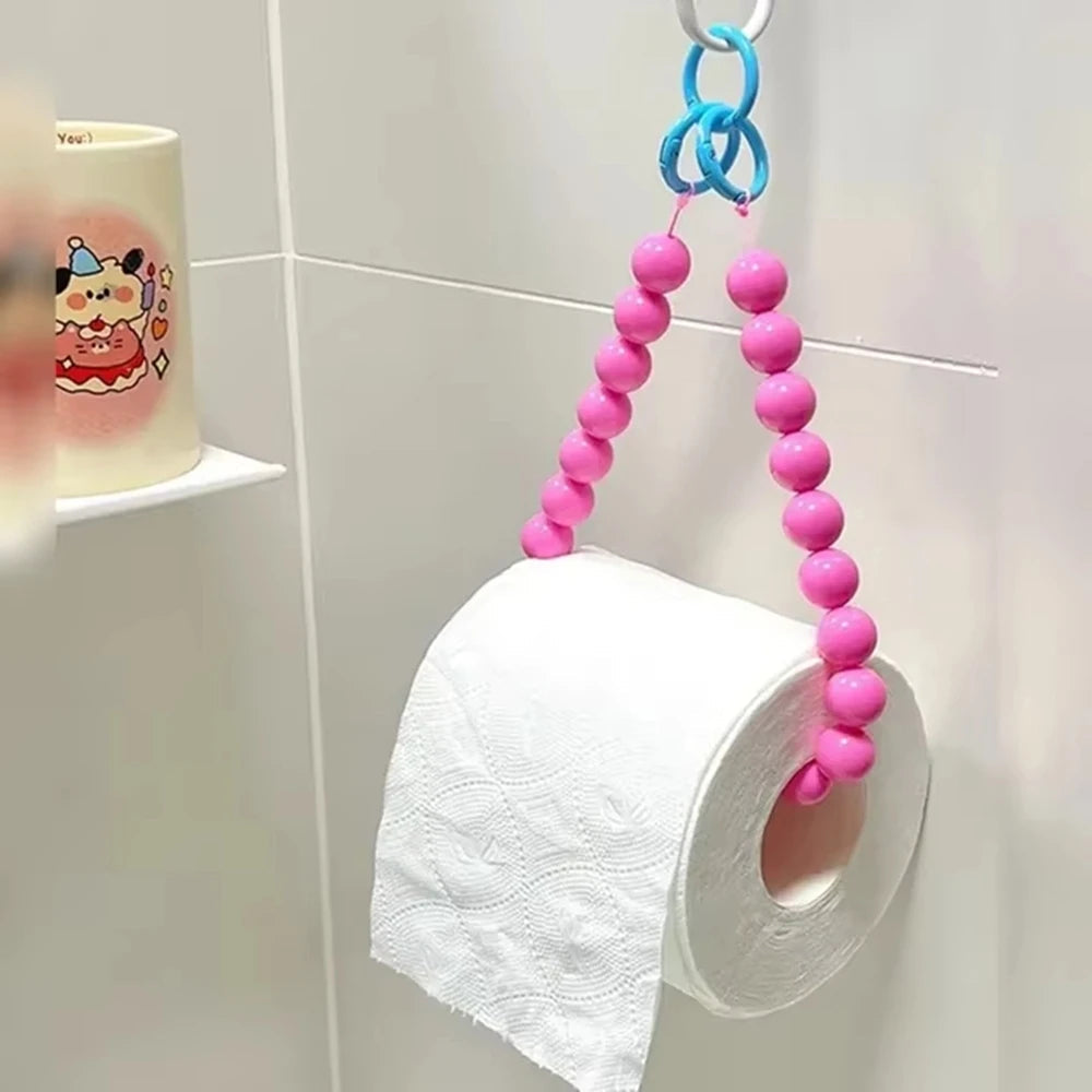 Beaded Hanging Toilet Paper & Tissue Holder | Decorative Multifunctional Home Accessory 4