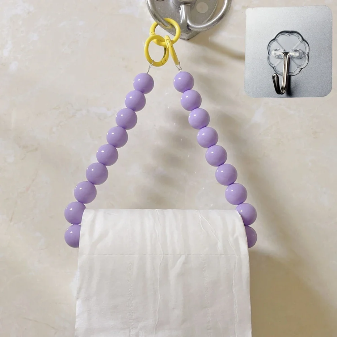 Beaded Hanging Toilet Paper & Tissue Holder | Decorative Multifunctional Home Accessory 6