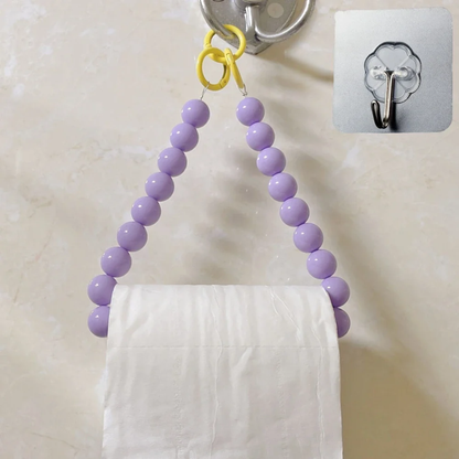 Beaded Hanging Toilet Paper & Tissue Holder | Decorative Multifunctional Home Accessory 6