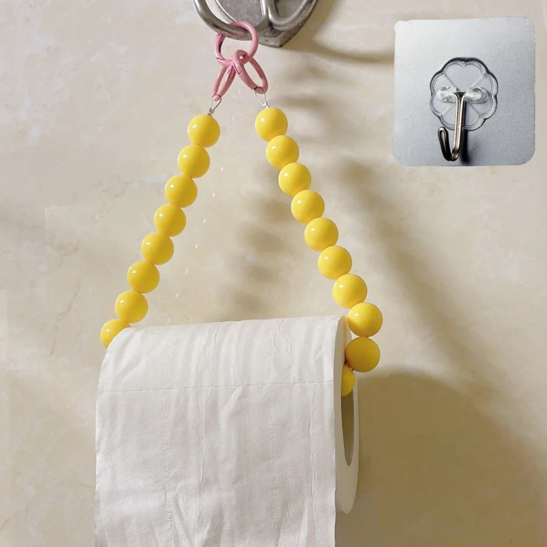 Beaded Hanging Toilet Paper & Tissue Holder | Decorative Multifunctional Home Accessory 7