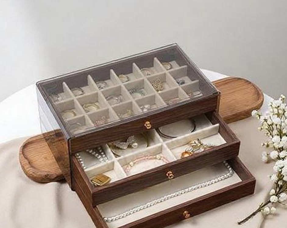 Bijora - Three-Drawer Jewelry Organizer Box 4