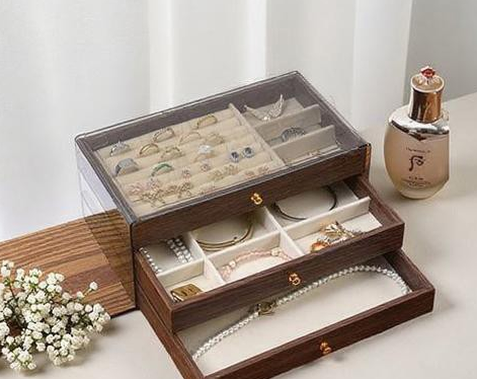 Bijora - Three-Drawer Jewelry Organizer Box 5
