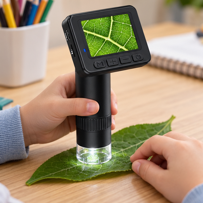 Royeva Portable Digital Microscope-HD Screen Camera For Science Learning And Kids