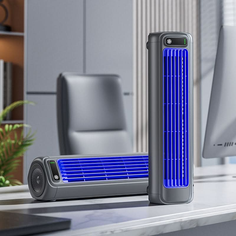 Bladeless Portable Air Cooler Fan | Rechargeable 2000mAh | Wall Mount & Tabletop | 12-Hour Battery 0