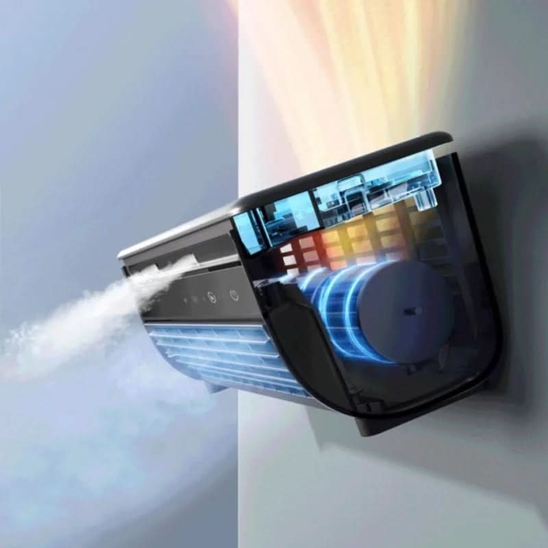 Bladeless Portable Air Cooler Fan | Rechargeable 2000mAh | Wall Mount & Tabletop | 12-Hour Battery 2
