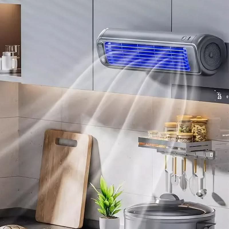 Bladeless Portable Air Cooler Fan | Rechargeable 2000mAh | Wall Mount & Tabletop | 12-Hour Battery 4