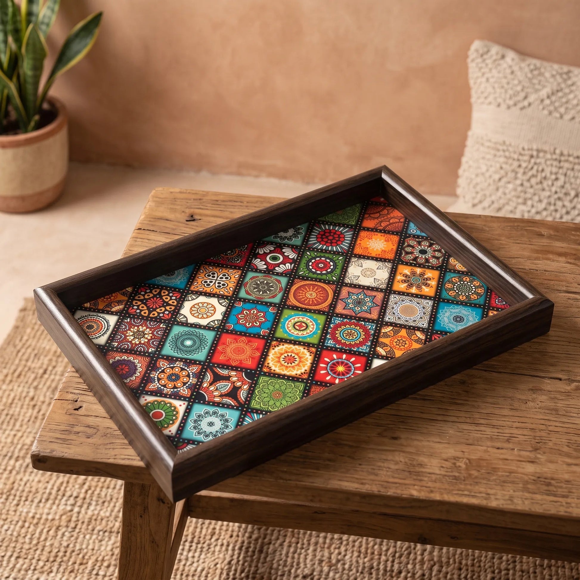 Bohemian Patterned Rectangular Storage Tray - Bohovive 1