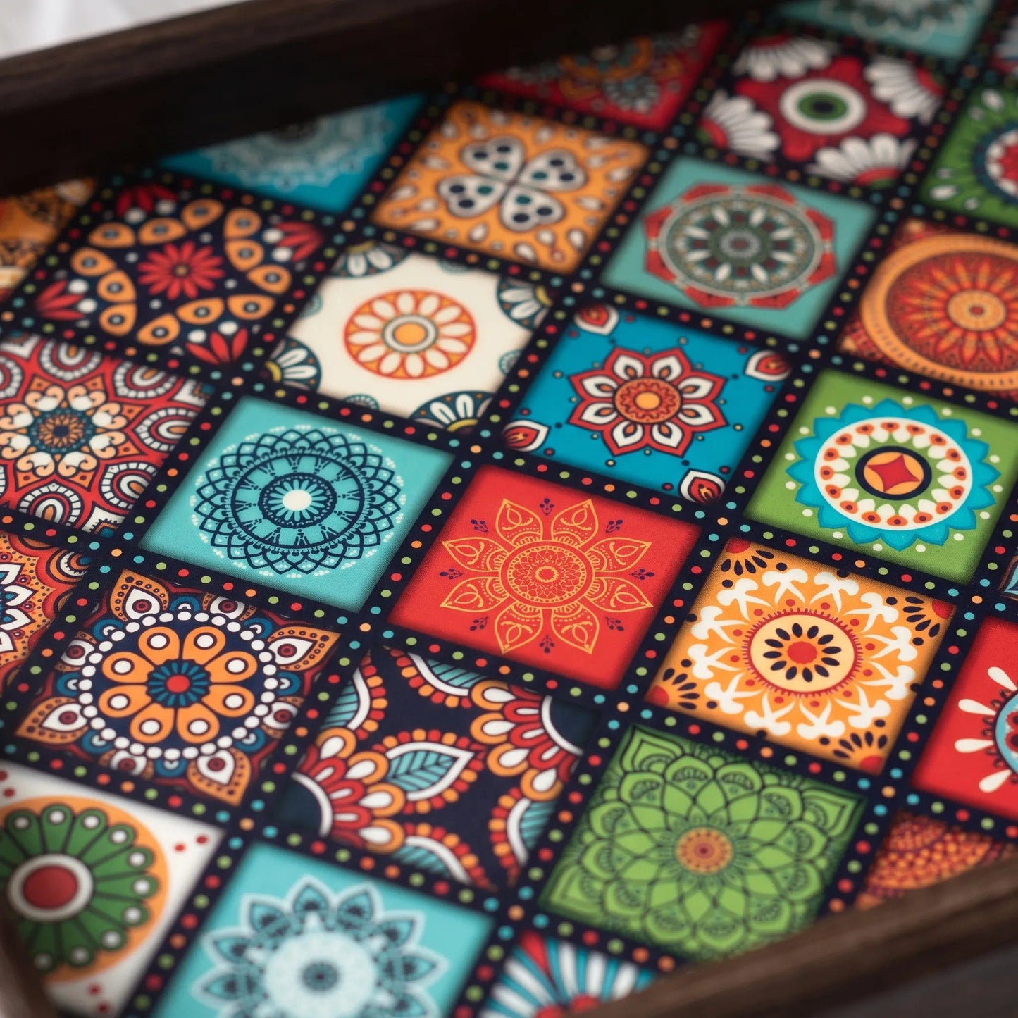 Bohemian Patterned Rectangular Storage Tray - Bohovive 2