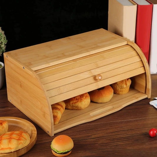 Bread Bin – Solid Timber with a Slide Away Lid and Room for a Loaf 8