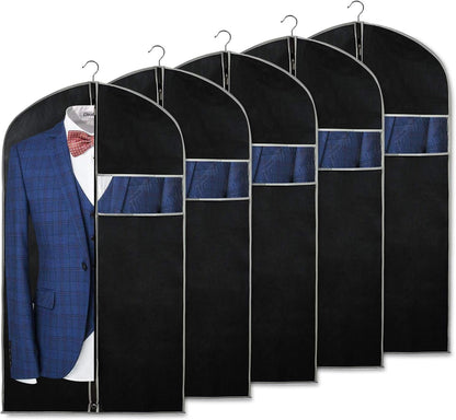 Breathable Clothing Storage Bags – Black with a Clear Window for Organization in the Closet or While Traveling 0