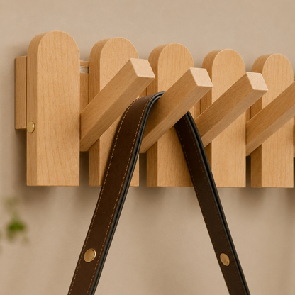 Royora Wall Mounted Key Holder with Flip Down Hooks for Entryway Organization