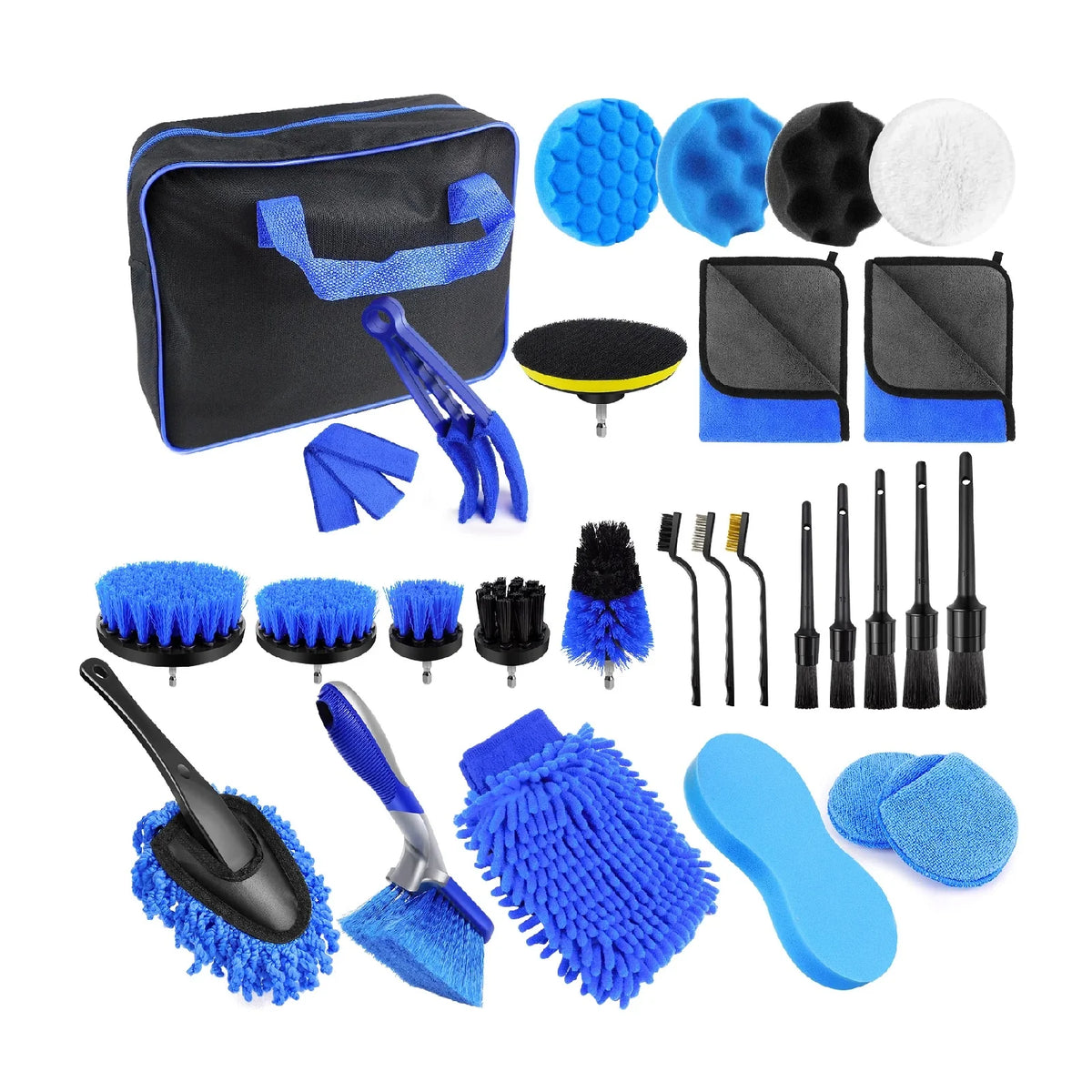 Car Detailing Brush Kit Professional Cleaning Set for Interior Exterior & Wheels 0