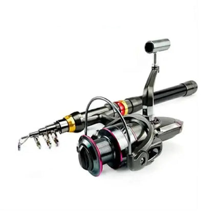 Carbon Fiber Telescopic Fishing Rod And Reel Combo – Super Hard Spinning Kit 0