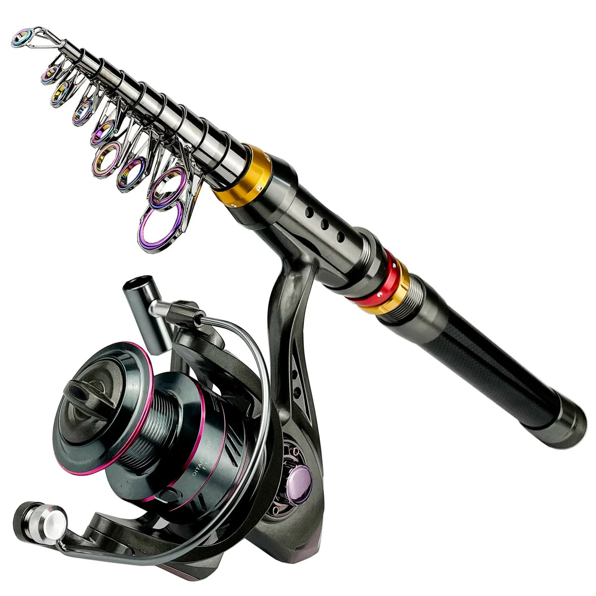 Carbon Fiber Telescopic Fishing Rod And Reel Combo – Super Hard Spinning Kit 1