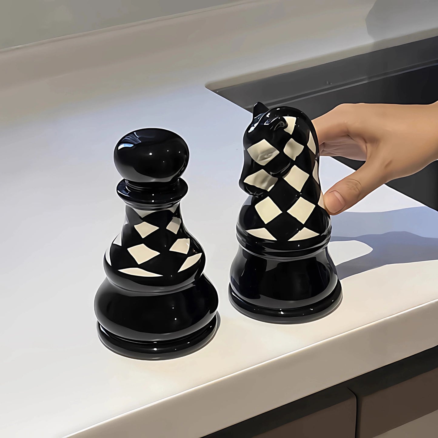 Ceramic Chess Piece Toothpick Holder - Luxury Desktop Decor 9