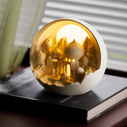 Royeva Illuminated Castle Diffuser Lamp-Rechargeable LED Light & Essential Oil Aroma Diffuser