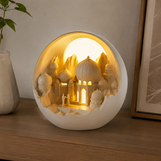 Royeva Illuminated Castle Diffuser Lamp-Rechargeable LED Light & Essential Oil Aroma Diffuser
