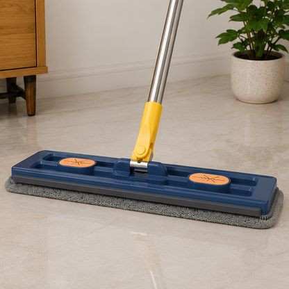 Royeva Flexible Flat Mop with Self-Wringing System & Microfiber Pads for Cleaning