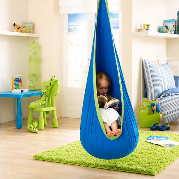 Royeva Kids Pod Swing with Air Cushion - Indoor & Outdoor Sensory Hanging Hammock Chair