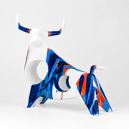 Eloria Modern Abstract Bull Sculpture Resin Art Figurine Home Office Decor Gift