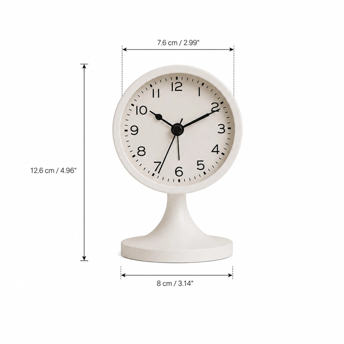 Royeva Silent Metal Alarm Clock with Nightlight for Bedroom