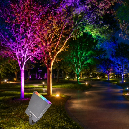 Novara Outdoor RGB LED Floodlight Waterproof Garden Spot Light for Landscaping & Patio