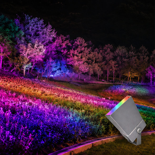 Novara Outdoor RGB LED Floodlight Waterproof Garden Spot Light for Landscaping & Patio