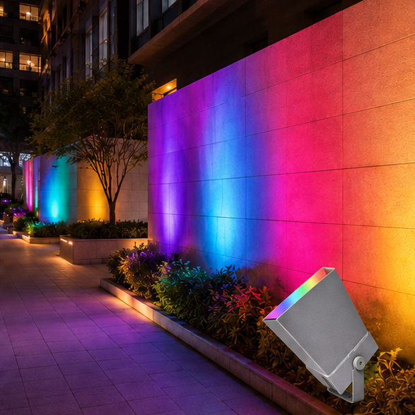 Novara Outdoor RGB LED Floodlight Waterproof Garden Spot Light for Landscaping & Patio