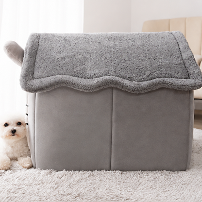 Novara Cozy Dog & Cat House Bed-Soft, Warm Pet Cave for Small Animals