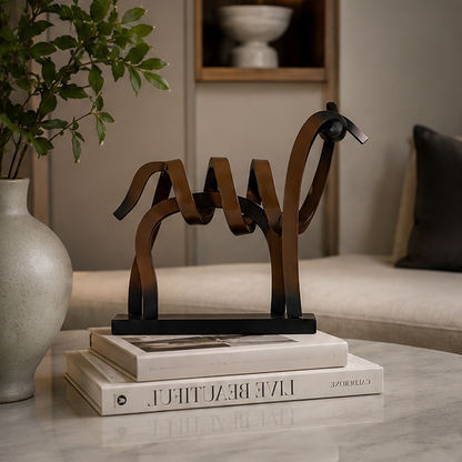 Royelle Modern Abstract Horse Sculpture Resin Decor - Ombre Artistic Figurine