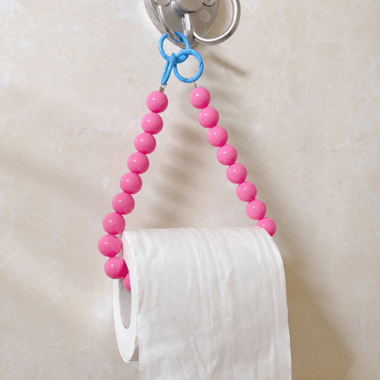 Eloria Beaded Hanging Toilet Paper Holder - Decorative & Multifunctional Bathroom Storage