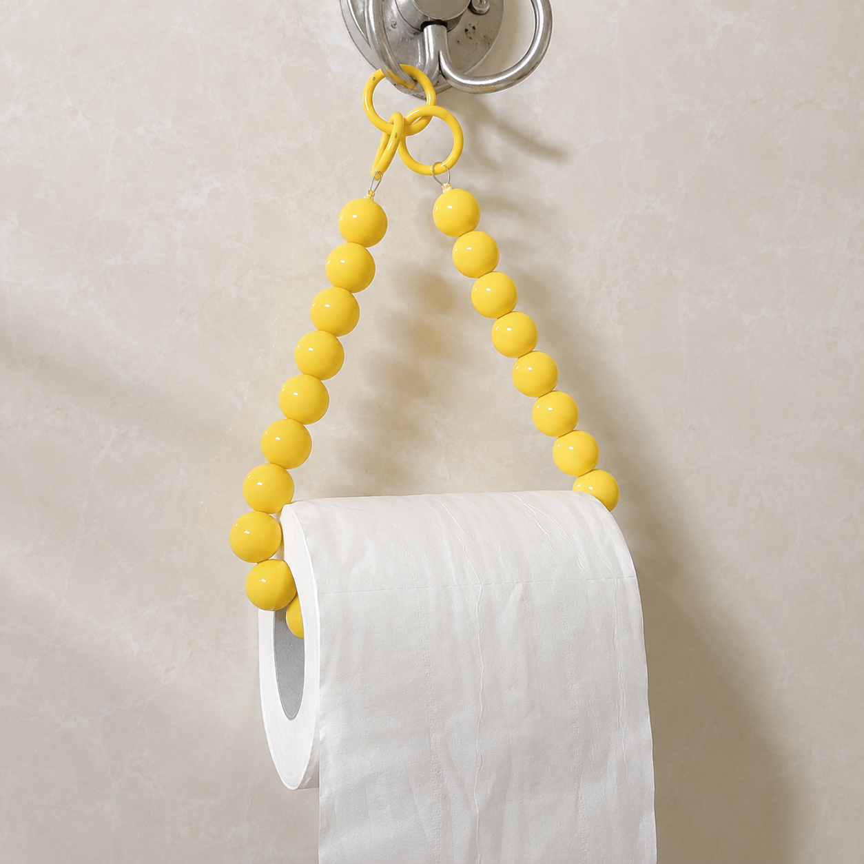 Eloria Beaded Hanging Toilet Paper Holder - Decorative & Multifunctional Bathroom Storage