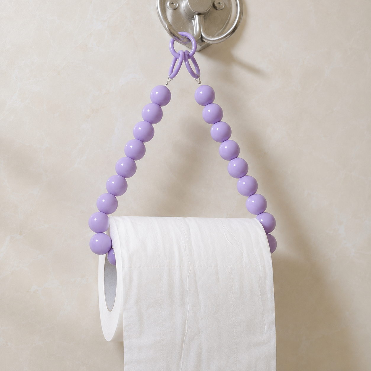 Eloria Beaded Hanging Toilet Paper Holder - Decorative & Multifunctional Bathroom Storage