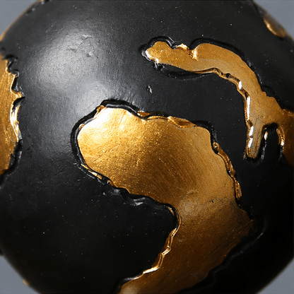 Novara Vintage Globe Bookends - Decorative Resin Office & Home Decor Set