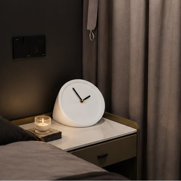 Royeva Modern Corner Wall Clock – Minimalist Geometric Design for Contemporary Homes