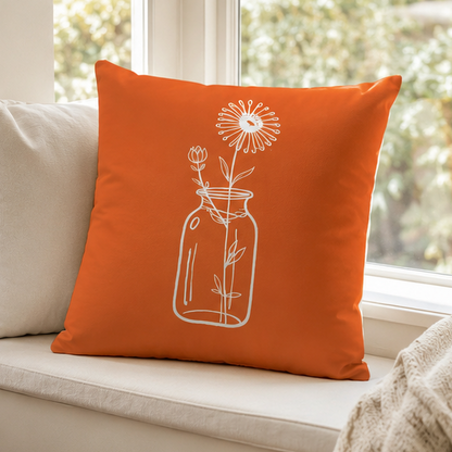 Novara Terracotta Boho Throw Pillow Covers Set of 4-Decorative Square Cushion Cases