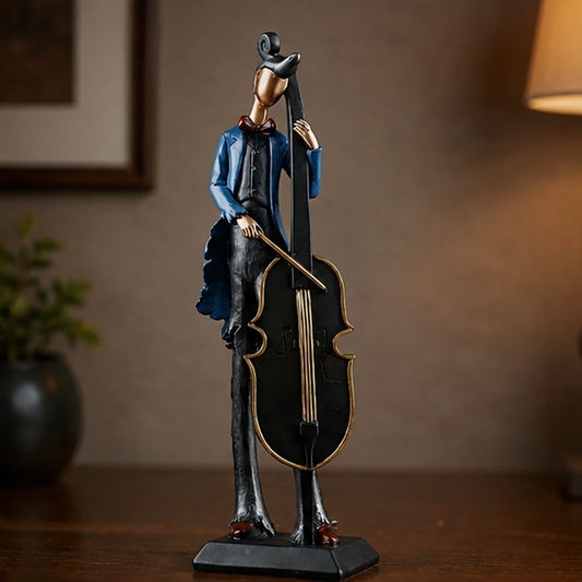 Eloria Vintage Jazz Musician Figurine - Resin Musical Instrument Sculpture Home Decor