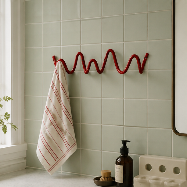 Royora Wave Wall-Mounted Coat Rack-Minimalist Metal Entryway Organizer